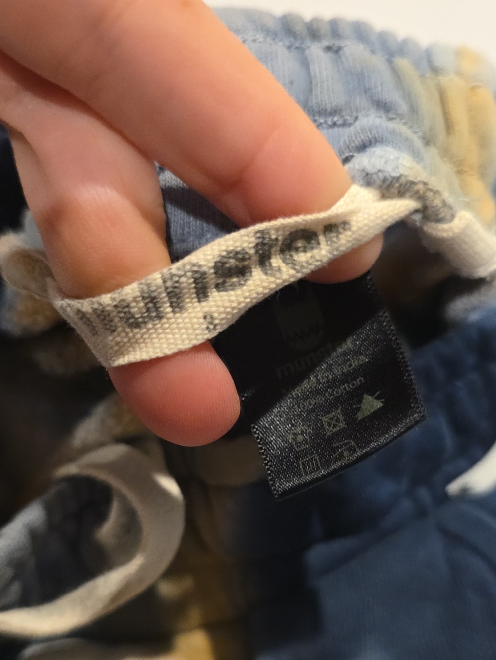 Munster Kids Tie-Dye Jogger Pants - Blue & Mustard Size 3 T - Picture 6 of 11
